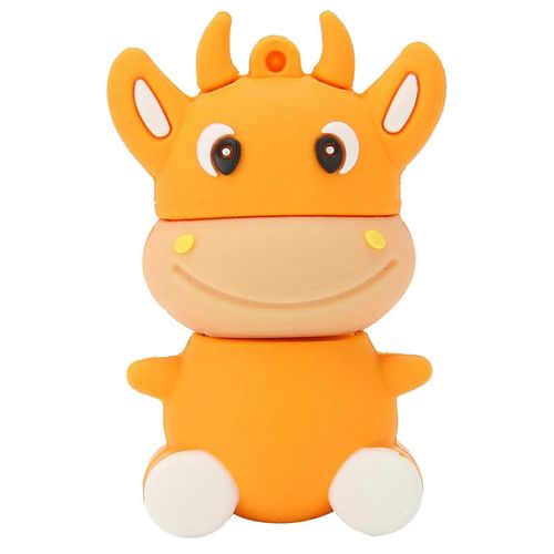 U Disk 3D Cartoon Calf Modèle Orange Stockage USB pour Windows 7/8/10/Vista/XP/Unix/2000/ME32GB