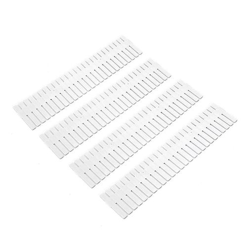 4pcs en plastique grille diviseurs de tiroir bricolage coupe réglable organisateur de tiroir pour chaussettes sous-vêtements stationnaire stockage blanc allonger 4pcs