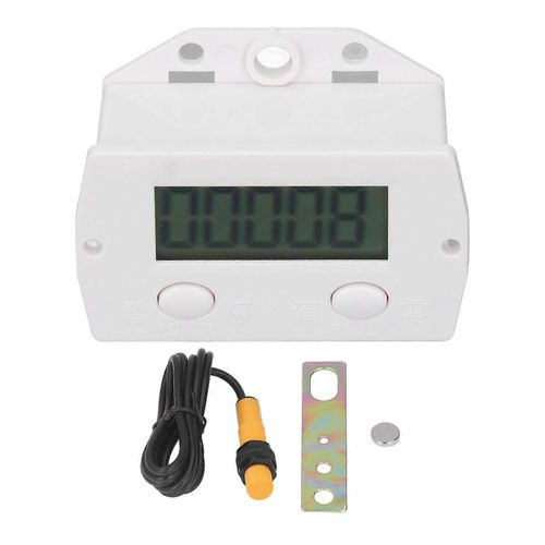 BERM Punch Compteur Électronique 5 Chiffres Affichage Numérique 099999 Capteur En Plastique avec Magnétique