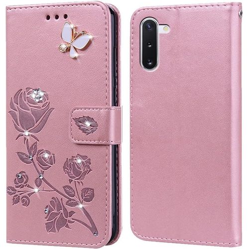 Coque Pour Samsung Galaxy Note 10 Housse,Fonction De Support,Fente Pour Carte,Silicone Tpu,Flip ¿¿Tui Case Pour Samsung Galaxy Note10(6.3"")