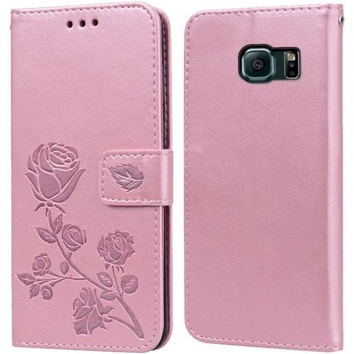 Coque Pour Samsung Galaxy S6 Edge Housse,Fonction De Support,Fente Pour Carte,Silicone Tpu,Flip ¿¿Tui Case Pour Samsung Galaxy S6 Edge(5.1"")