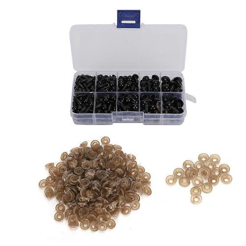 240pcs Sécurité Noir Poupée Yeux En Plastique Type De Vis Pour Ours En Peluche Poupée Animal Main Artisanat Feutrée Jouet