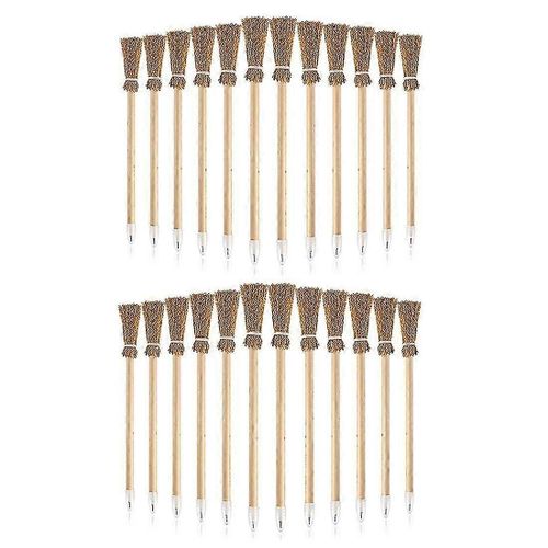 24 Pcs Witch Broom Crayons Pour Halloween Balai Stick, Stylo À Bille Crayons Halloween Party Favors Witch