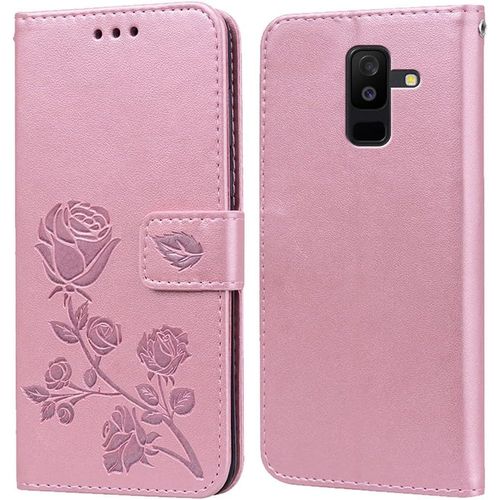 Coque Pour Samsung Galaxy A6 Plus 2018 Housse,Fonction De Support,Fente Pour Carte,Silicone Tpu,Flip ¿¿Tui Case Pour Samsung Galaxy A6 Plus(6"")
