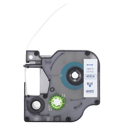 Ruban Adhésif D'étiquette Pour Autocollant Dymo Pour D1 Imprimante Papier Fournitures De Bureau (12mm Bleu Sur Blanc 45014)