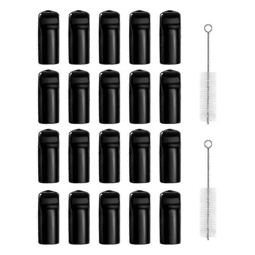 Compatible pour 22 pièces Couvercle de robinet de bière Brosse de nettoyage de robinet de bière 20 pièces Capuchons de robinet en caoutchouc Sucette Sani 2024 Walkbee