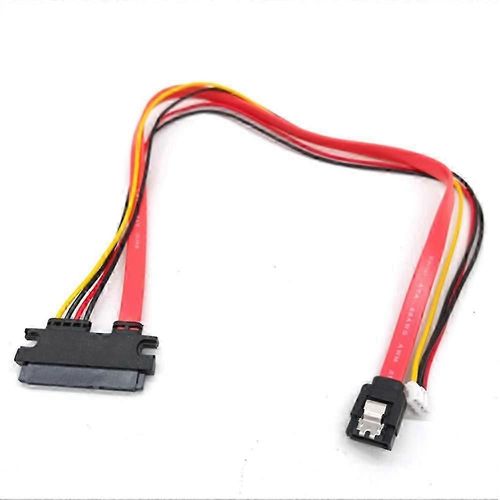 Câble d'alimentation intégré de données de disque dur petit 4 broches femelle et SATA 3.0 mâle vers SATA 22 broches (7 + 15P