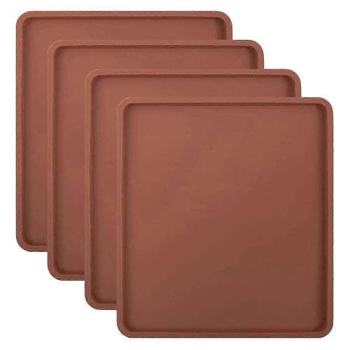 Tapis de déshydrateur en silicone 4PCS avec bord - Feuilles de silicone compatibles, doublure de plateau en silicone antiadhésive