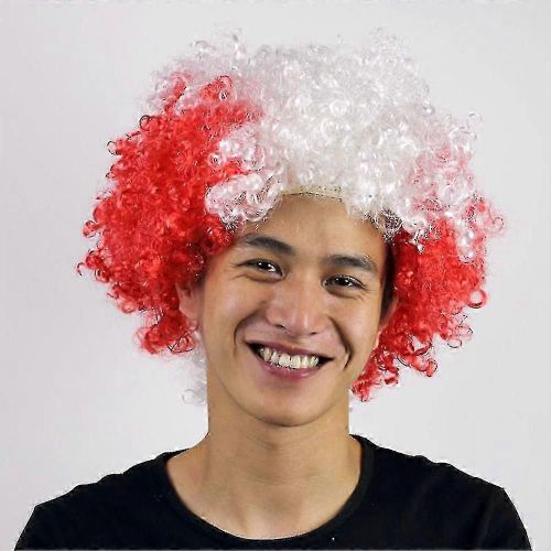 Coupe D'europe Coupe Du Monde Fluffy Head Wig Funny Flag Color Head Cover Pour Les Vacances