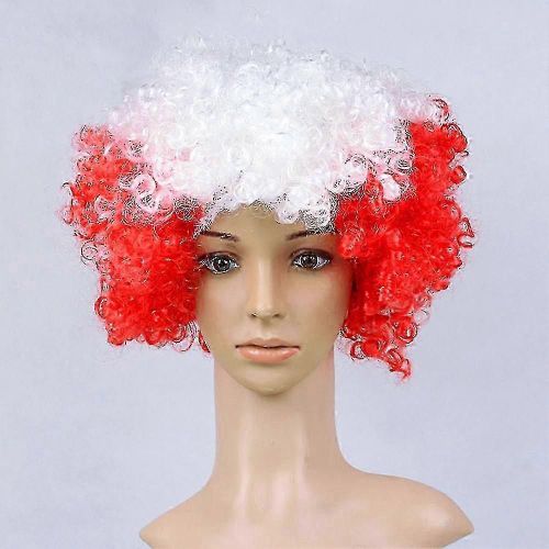 Coupe D'europe Coupe Du Monde Fluffy Head Wig Funny Flag Color Head Cover Pour Les Vacances