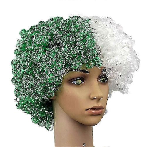 Coupe D'europe Coupe Du Monde Fluffy Head Wig Funny Flag Color Head Cover Pour Les Vacances