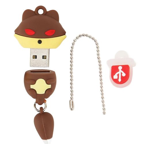 Le disque USB2.0 U prend en charge le disque flash USB ultra stable et remplaçable en forme de renard mignon Clé USB portable pour téléphone portable PC 32GB