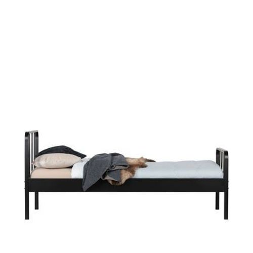 Lit 90x200 Cm En Métal Noir - Saral