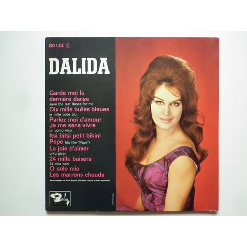 Dalida Album 25cm Vinyle Dalida / Garde Moi La Dernière Danse + Poster Encore Attaché