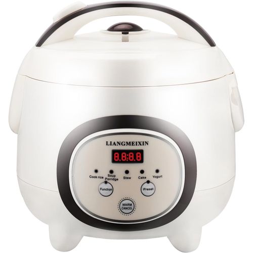 Cuiseur De Riz (Rice Cooker) Cuiseur Vapeur Pour 1-3 Personnes-Fonction Minuterie De 24 Heures (1 Litre, 6 Tasses) Multicuiseur, Automatique, Sans Surveillance, Compact, Nettoyag[IND6230942]