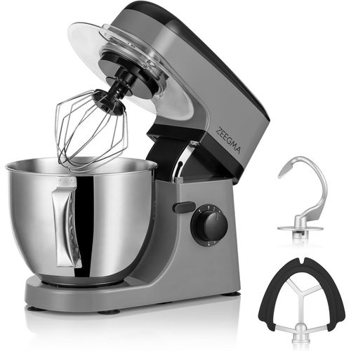Planeet Mix Pétrisseur 1800 W Robot Multifonction Avec Bol 5L Avec Poignée Et Couvercle, 8 Vitesses, Avec Panneau Tactile 3 Pièces (Silver)[IND6231611]