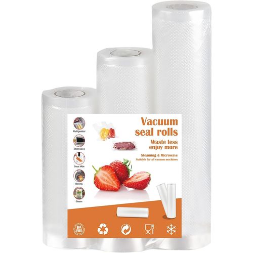 Sac Sous Vide Alimentaire Rouleau - 3 Rouleaux 15/20/25 X 300Cm Film Sous Vide Alimentaire Pour Sacs Congelation Poche Mise Sous Vide Cuisson Sachet Machine Sous Vide Alimentaire S[IND6230645]