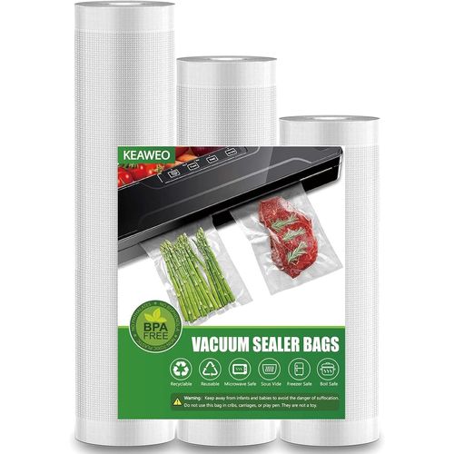 Sacs Sous Vide Alimentaire, 3 Packs 28/25/20 X 400Cm Film Sous Vide Alimentaire, Sac Congelation Sous Vide, Sac Sous Vide Pour La Conservation Des Aliments Et La Cuisson,Réutilisab[IND6231281]