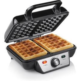 Gaufrier Wf-2195 Noir, Acier Inoxydable - 2 Gaufres - 1 000 W[IND6230140]
