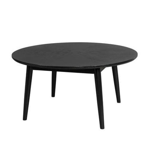 Table Basse Ronde 80 Cm Décor Chêne Noir - Ubud