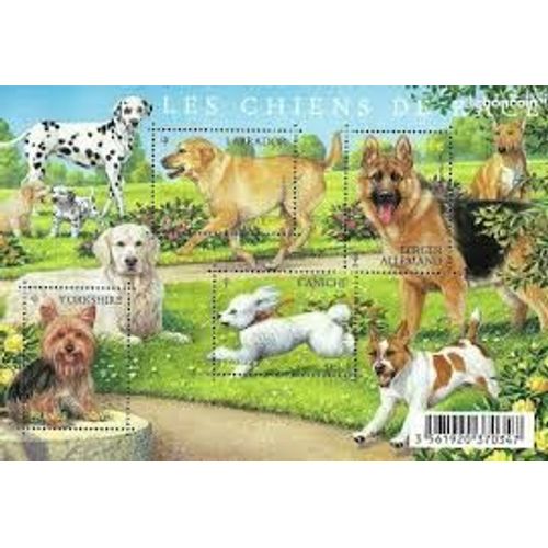 Série Nature (25) : Les Chiens De Race Feuillet 4545 Année 2011 N° 4545 4546 4547 4548 Yvert Et Tellier Luxe
