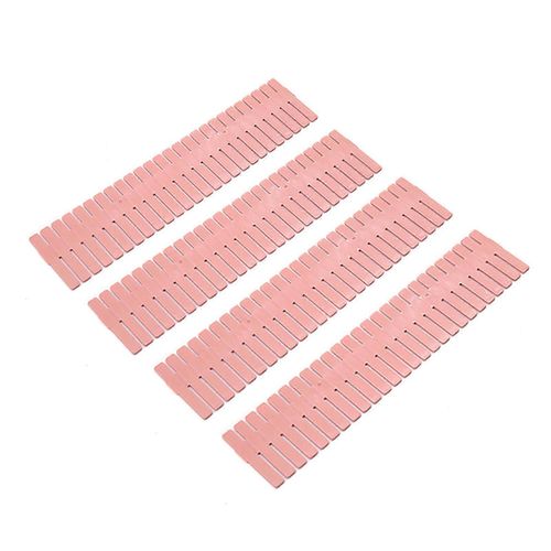 4pcs Grille En Plastique Diviseurs De Tiroir DIY Coupe Réglable Organisateur De Tiroir Pour Chaussettes Sous-Vêtements Stationnaire Stockage Rose Allonger 4pcs