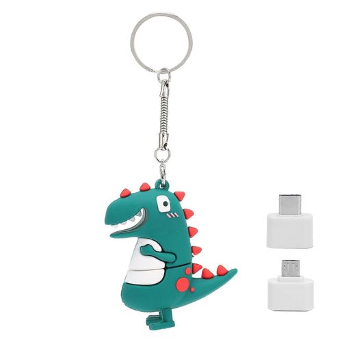 U Disk Memory Stick Little Dinosaur USB2.0 Portable Flash Disk Driver avec TypeC Converter (16 Go)