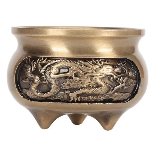 Brûleur d'encens en laiton Porte-brûleur d'encens décoratif en métal antirouille avec base de porte-bâton d'encens Bronze