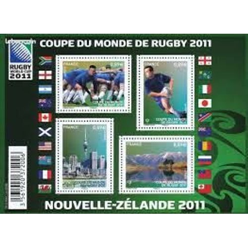 Sport : Coupe Du Monde De Rugby En Nouvelle Zélande Feuillet 4576 Année 2011 N° 4576 4577 4578 4579 Yvert Et Tellier Luxe
