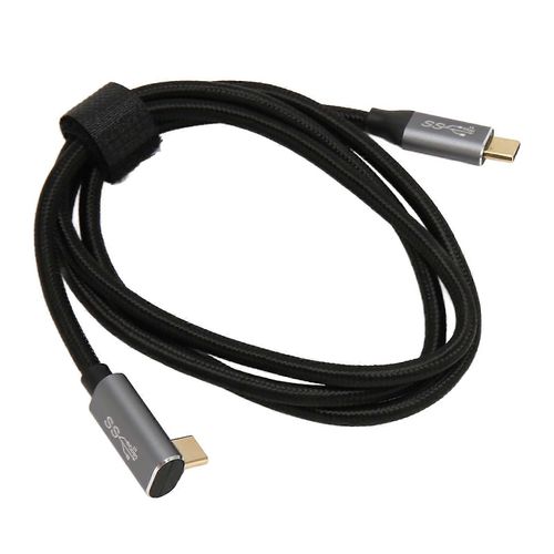 Câble USB C à 90 degrés USB C 100W USB3.1 Gen2 10Gbps 4K 60Hz Angle droit Type C vers Type C Câble de données pour Steam Deck 50cm / 19.7in