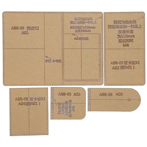 5 Pcs Acrylique Portefeuille Modèle Transparent Diy Fait À La Main En Cuir Artisanat Pour Porte-Monnaie
