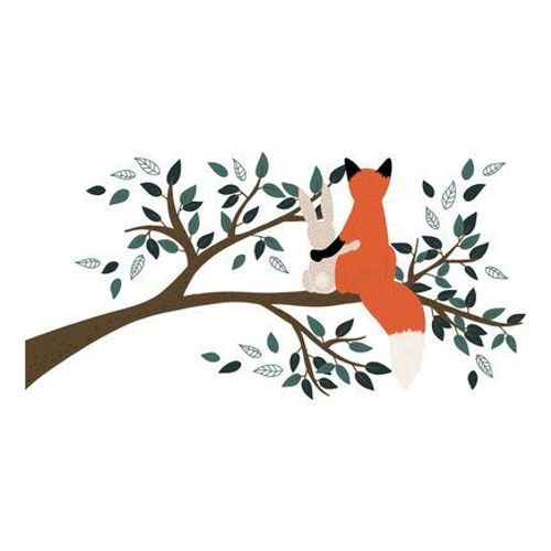 Stickers muraux renard et lapin - Taille unique