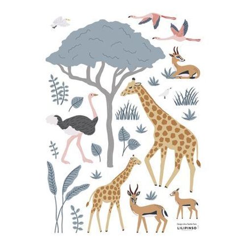 Stickers muraux girafes, gazelle ?. TANZANIA - Taille unique