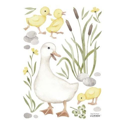 Stickers muraux famille canard LUCKY DUCKY - Taille unique