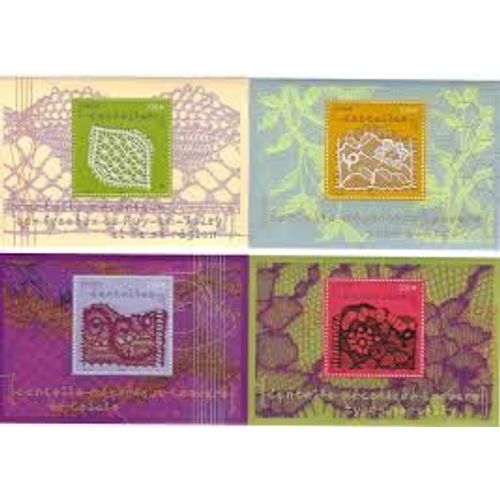 Art : Dentelle Lot De 4 Feuillets Année 2011 N° 4600 4601 4602 4603 Yvert Et Tellier Luxe