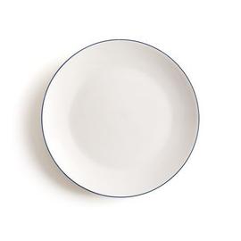 Lot de 4 assiettes plates en porcelaine, atola Couleur blanc La