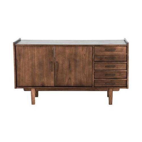 Bois Dessus Bois Dessous - Meuble Double Vasque En Mindi Massif 135 Cmvintage  - Marron