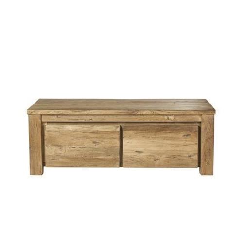 Bois Dessus Bois Dessous - Table Basse En Teck Recyclã© Massifcargo  - Naturel