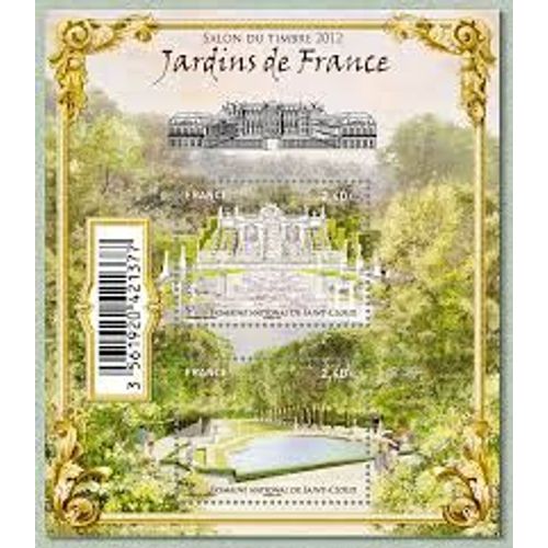 Jardins De France : Domaine National De Saint Cloud : La Grande Cascade Et Le Bassin Feuillet 4663 Année 2012 N° 4663 4664 Yvert Et Tellier Luxe