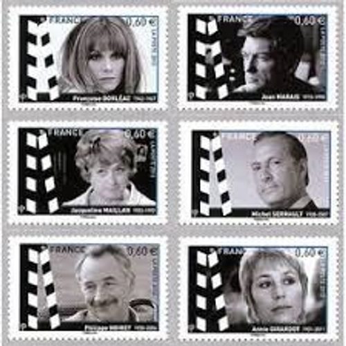 Grands Noms Du Cinéma Français Série Complète Année 2012 N° 4690 4691 4692 4693 4694 4695 Yvert Rt Tellier Luxe