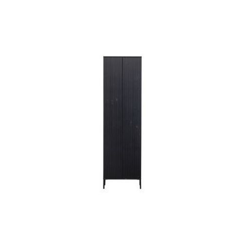 Armoire 2 Portes 60x42x210 Cm Décor Chêne Noir - Orod