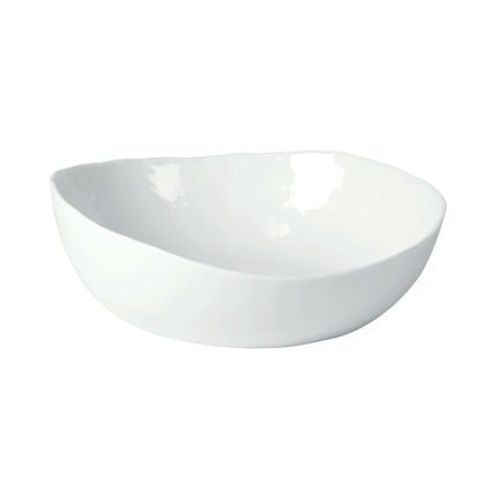 Pomax - Bol À Soupe En Porcelaine Blanche  - Rouge