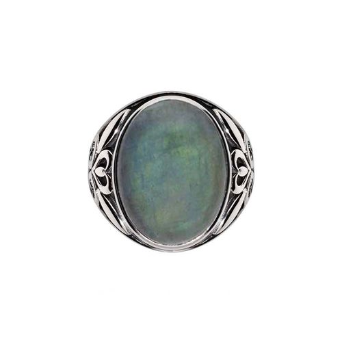 Bague Homme Symbol Argent Labradorite