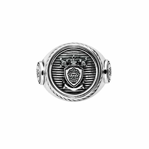 Chevalière Homme Argent Blason Homme