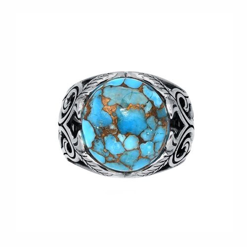 Bague Homme Argent Turquoise Jungle