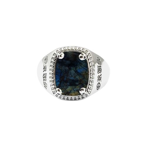 Chevalière Argent Homme Labradorite Cavalier D'enfer