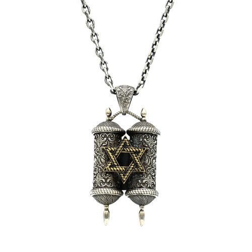 Collier Argent Massif Sefer Torah Original