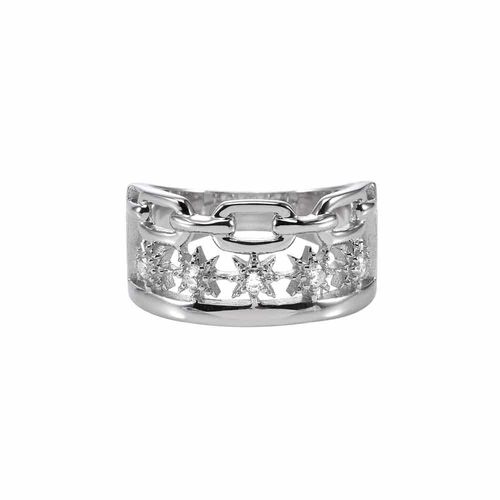 Bague Argent Étoile Zirconium Blanc