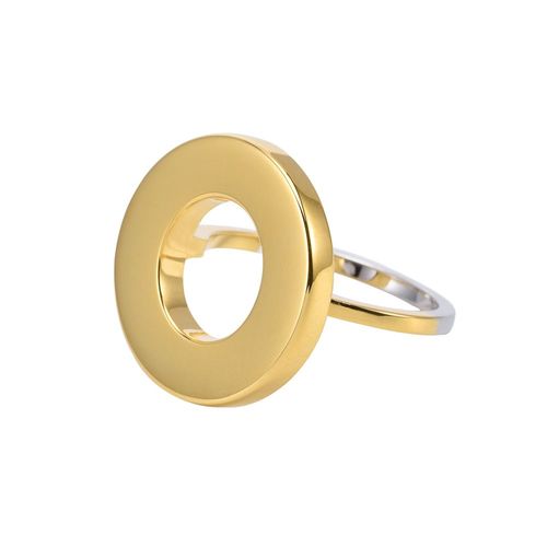 Bague Argent Doré Ronde Florence