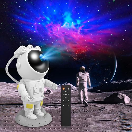 BAERTMY-Led De Projection De Ciel Etoilé,Astronaut Projector Galaxy Nightlight Avec Nebula,Minuterie,Télécommande Et Rotation De 360°,Eclairage Home Cinéma Ou Lumière D'Ambiance De Chambre,Cadeau Pou